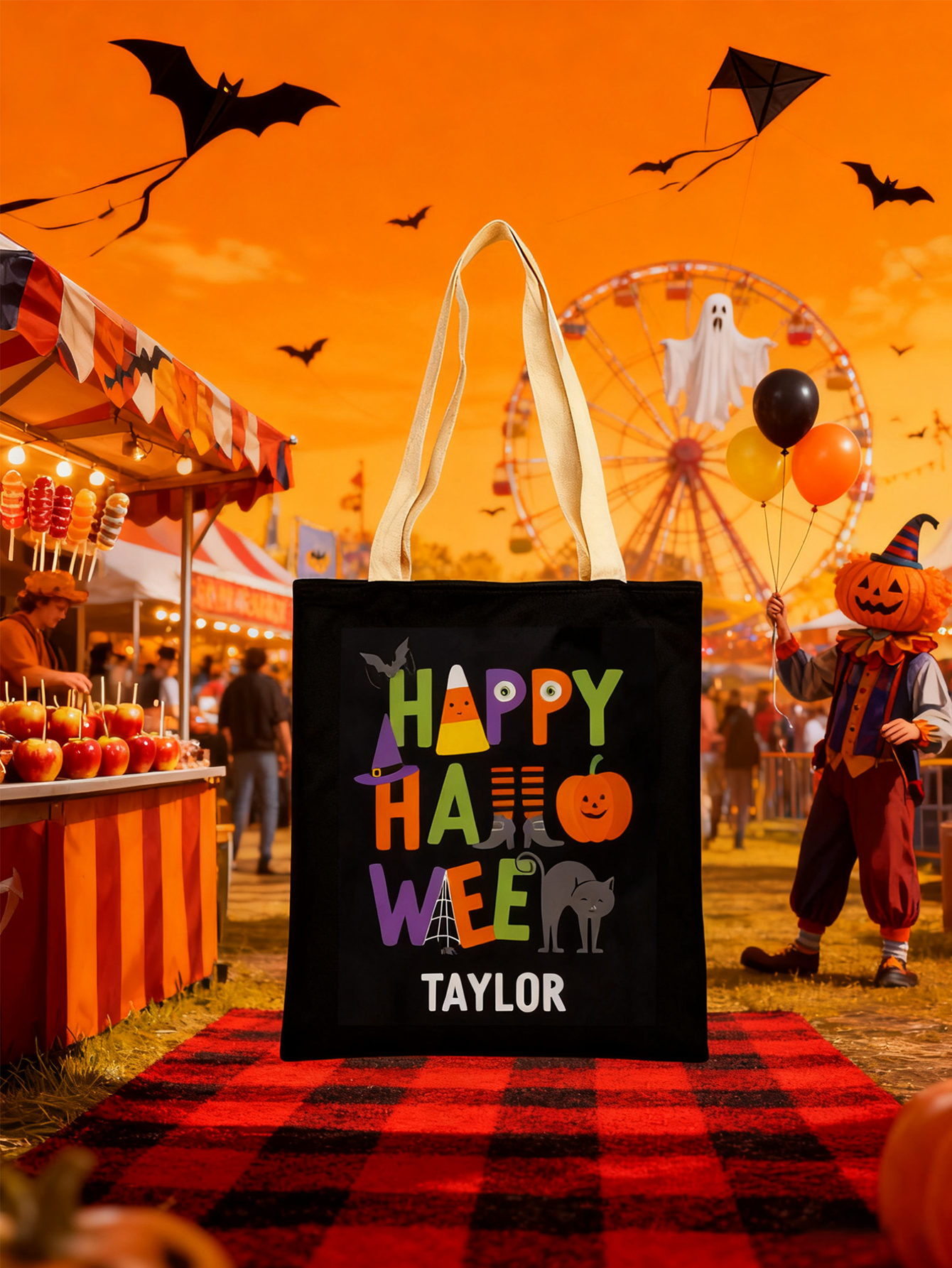 Personalized Halloween-Themed Candy Bags